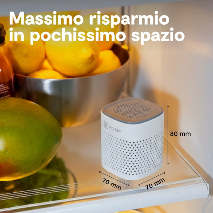 Vitesy Deo – Eliminatore di Odori Catalitico Riutilizzabile per Frigorifero, Auto e Armadi