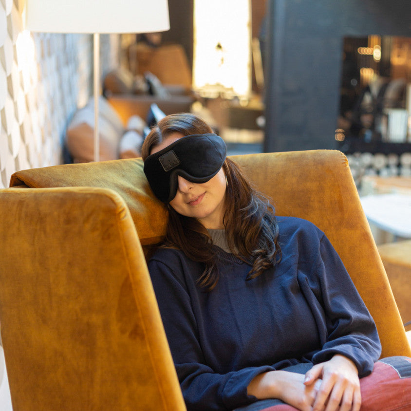 DELTA Bluetooth Compatible Earphones Sleeping Mask Black – Maschera Sonno con Auricolari Bluetooth Integrati