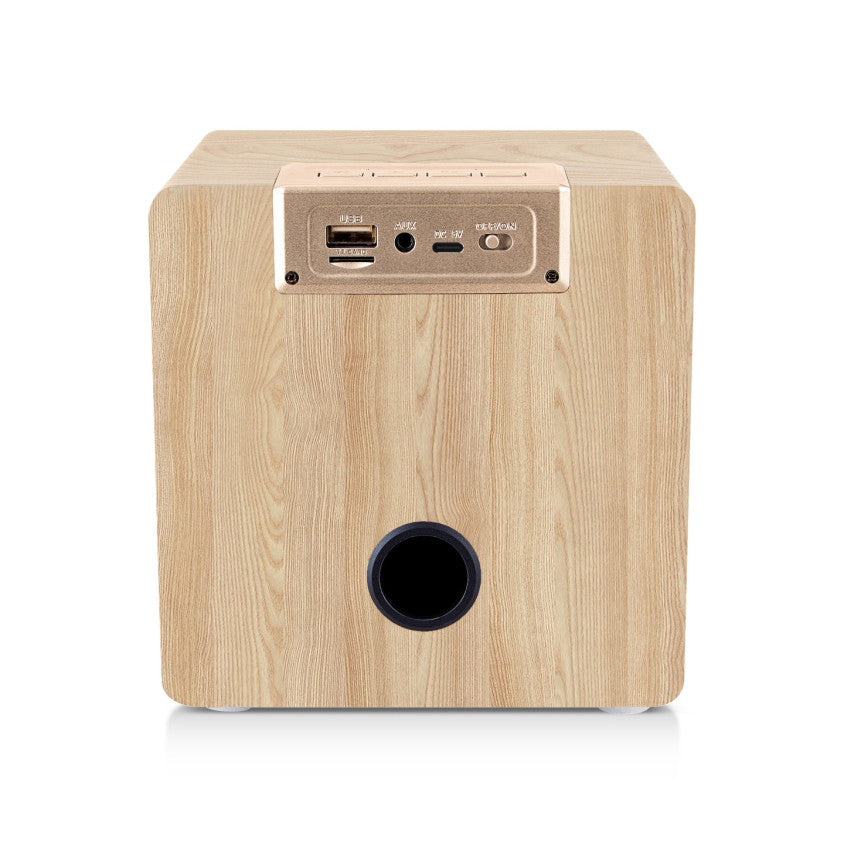 DELTA Bluetooth Compatible Speaker Grey – Speaker Wireless Bluetooth con Finitura Effetto Legno