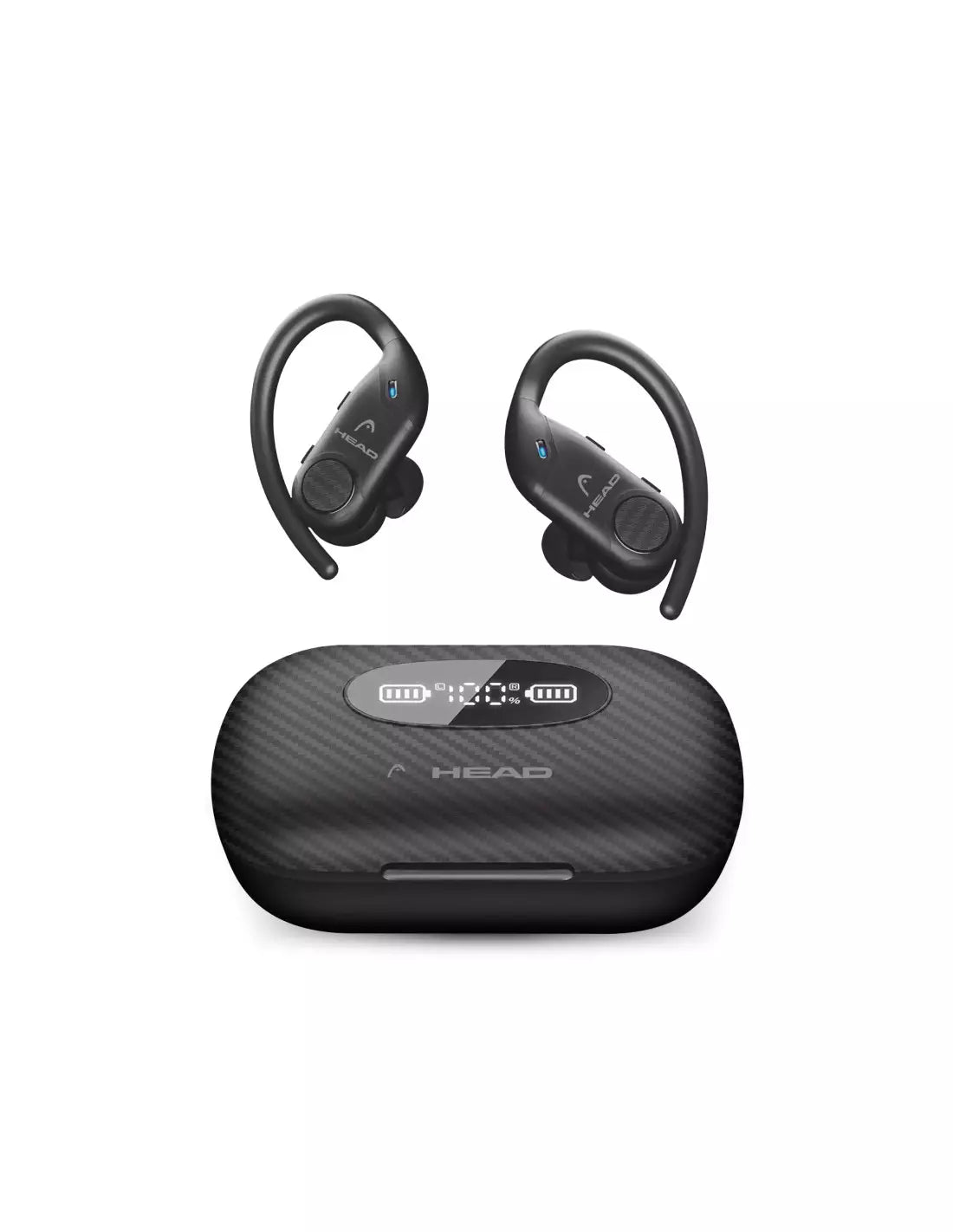 HEAD Flex Hooks HDTW03 – Auricolari Wireless Sportivi con Gancio, IPX7 e 40 Ore di Autonomia