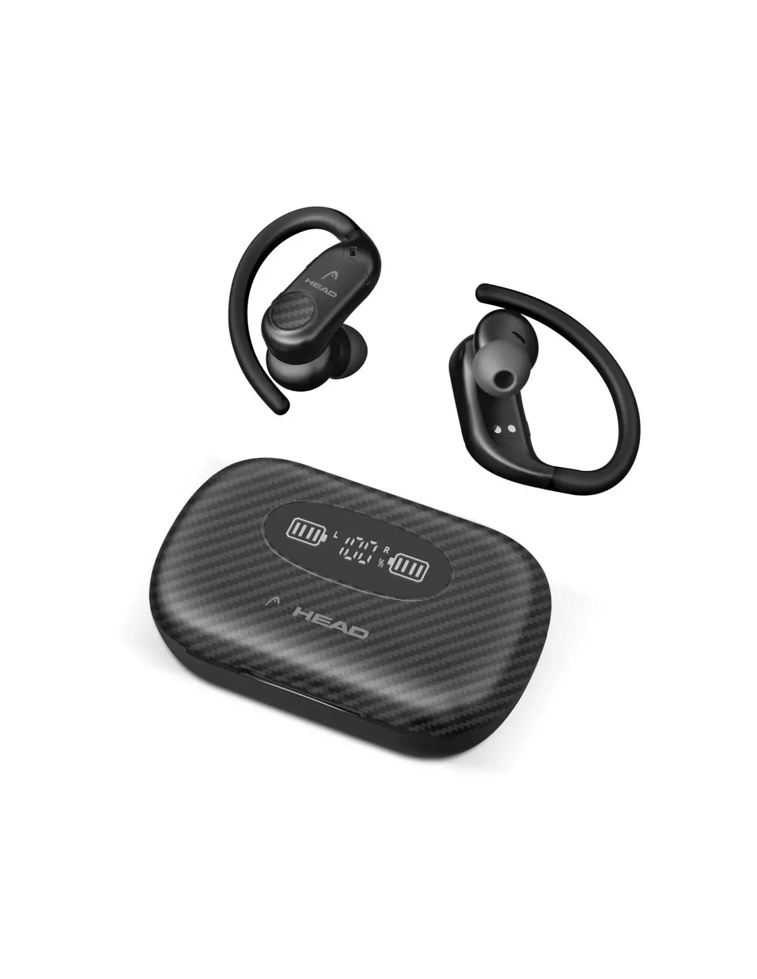 HEAD Flex Hooks HDTW03 – Auricolari Wireless Sportivi con Gancio, IPX7 e 40 Ore di Autonomia