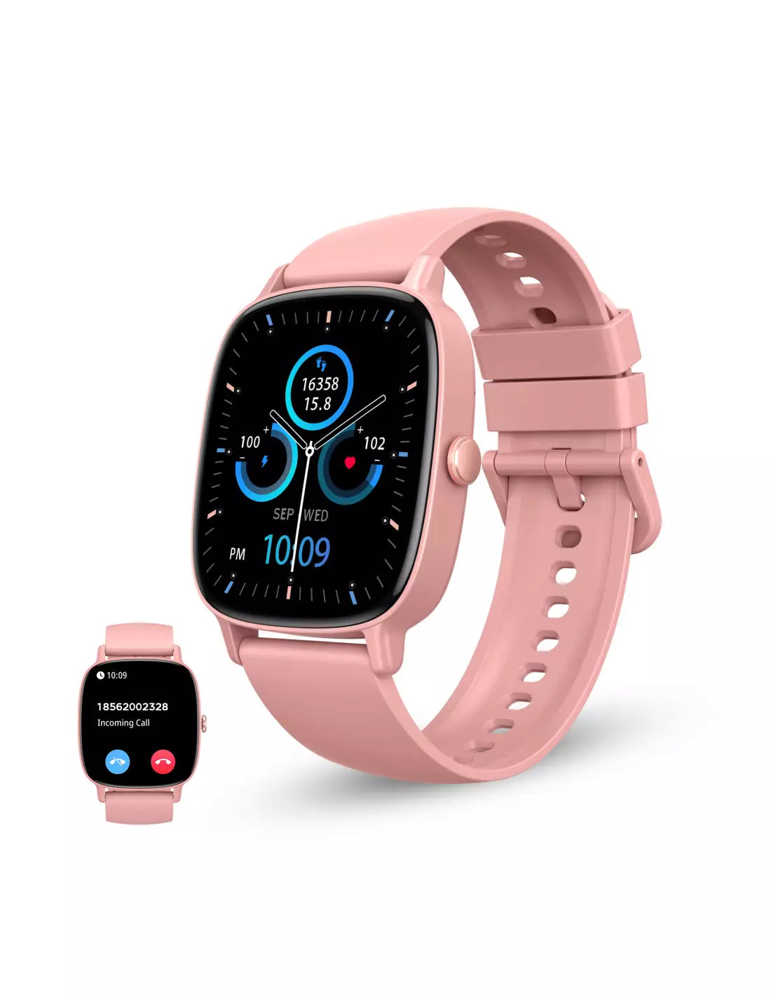 KSIX Pulse Rosa – Smartwatch TFT 1,83" con Chiamate Bluetooth, oltre 100 Modalità Sport e IP68