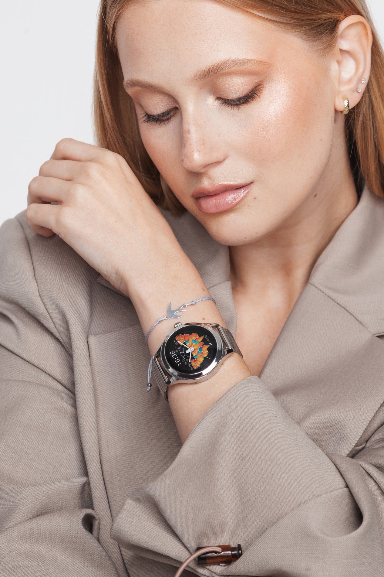 MAXCOM FW42 SR Silver Smartwatch – Acciaio Inox, 70+ Sport e Monitoraggio Completo