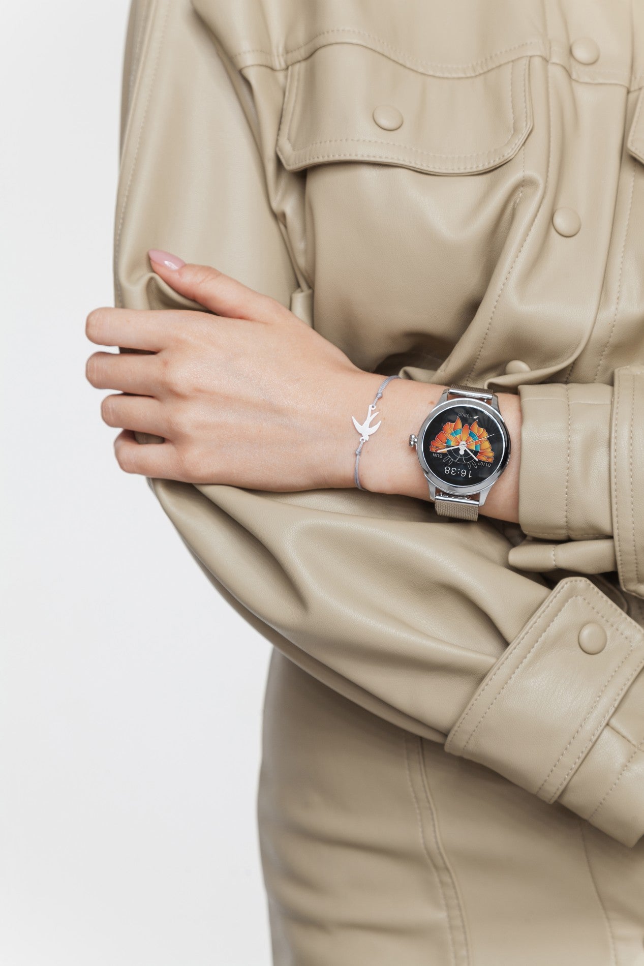 MAXCOM FW42 SR Silver Smartwatch – Acciaio Inox, 70+ Sport e Monitoraggio Completo