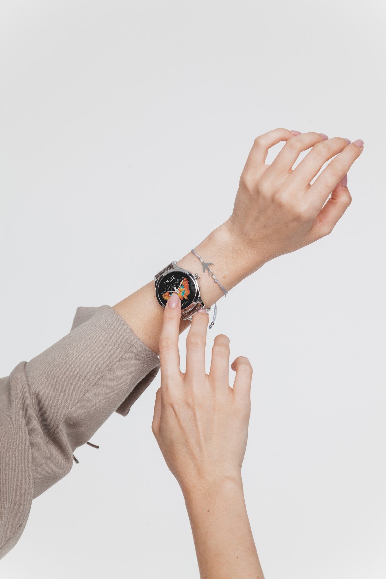 MAXCOM FW42 SR Silver Smartwatch – Acciaio Inox, 70+ Sport e Monitoraggio Completo