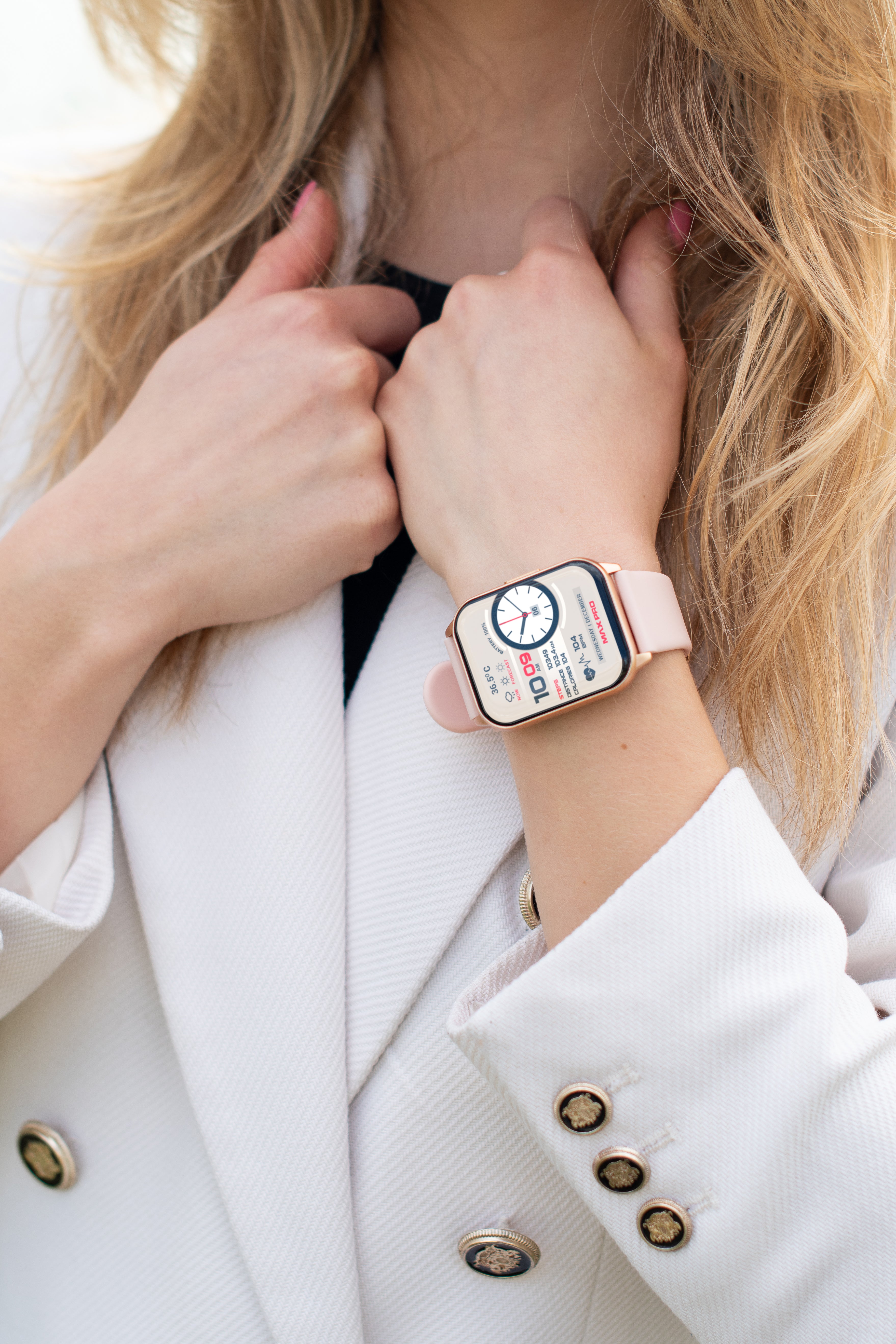 MAXCOM FW25 Arsen Pro Smartwatch Oro opaco– Orologio Intelligente con Monitoraggio Attività e Notifiche (Copia)
