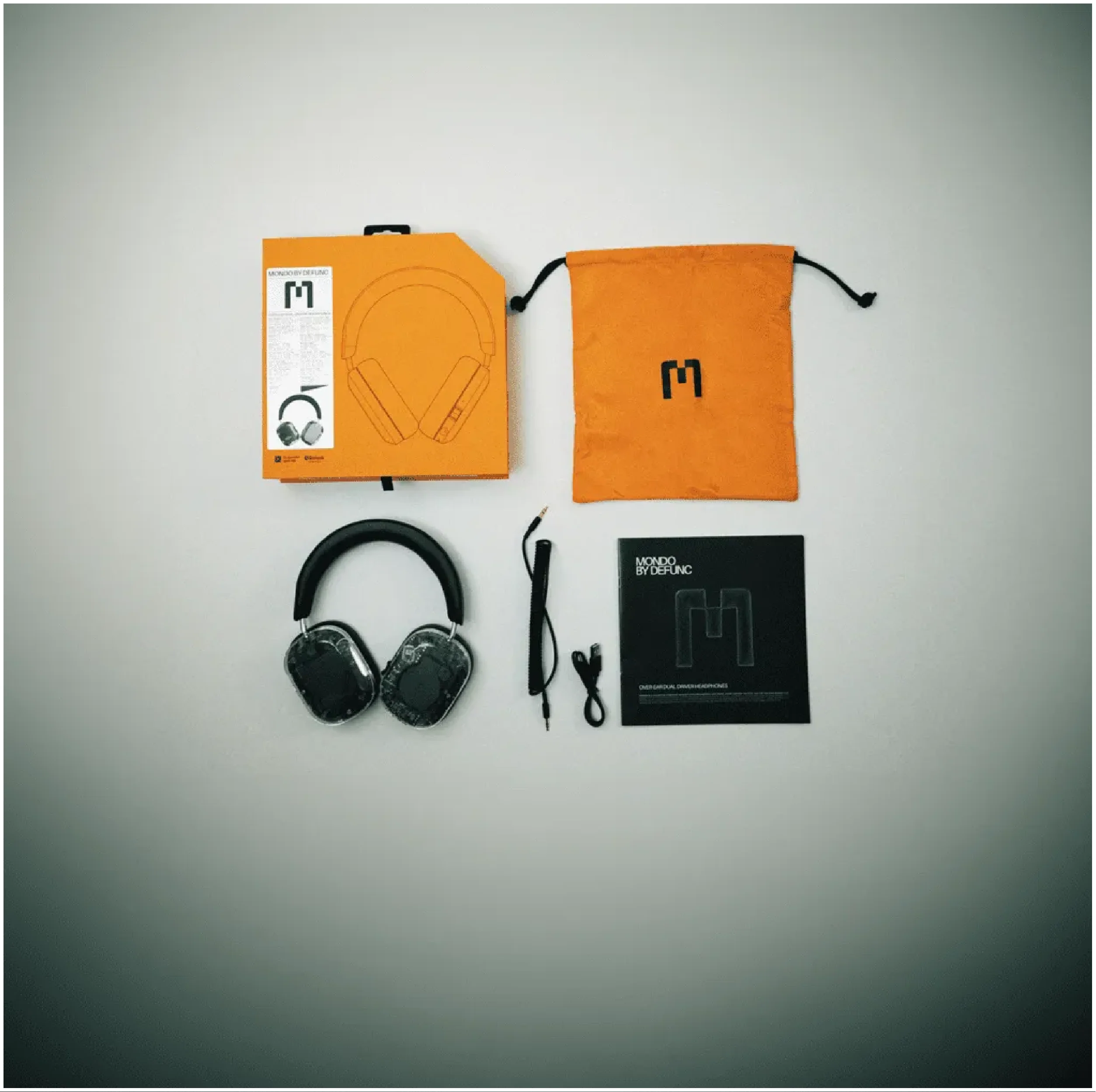 MONDO by Defunc ANC Headphones Transparent – Cuffie Over-Ear Wireless con Active Noise Cancelling