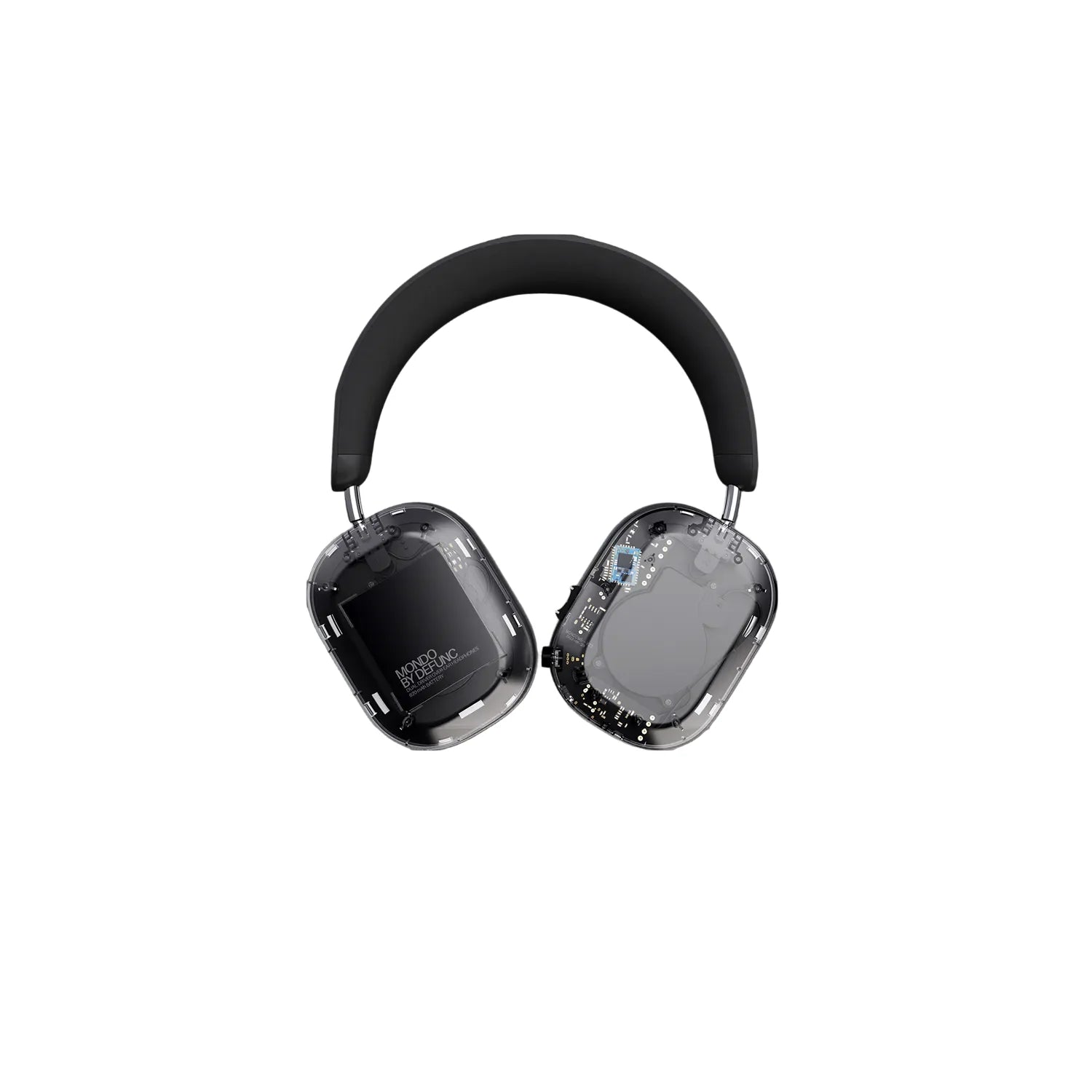 MONDO by Defunc ANC Headphones Transparent – Cuffie Over-Ear Wireless con Active Noise Cancelling