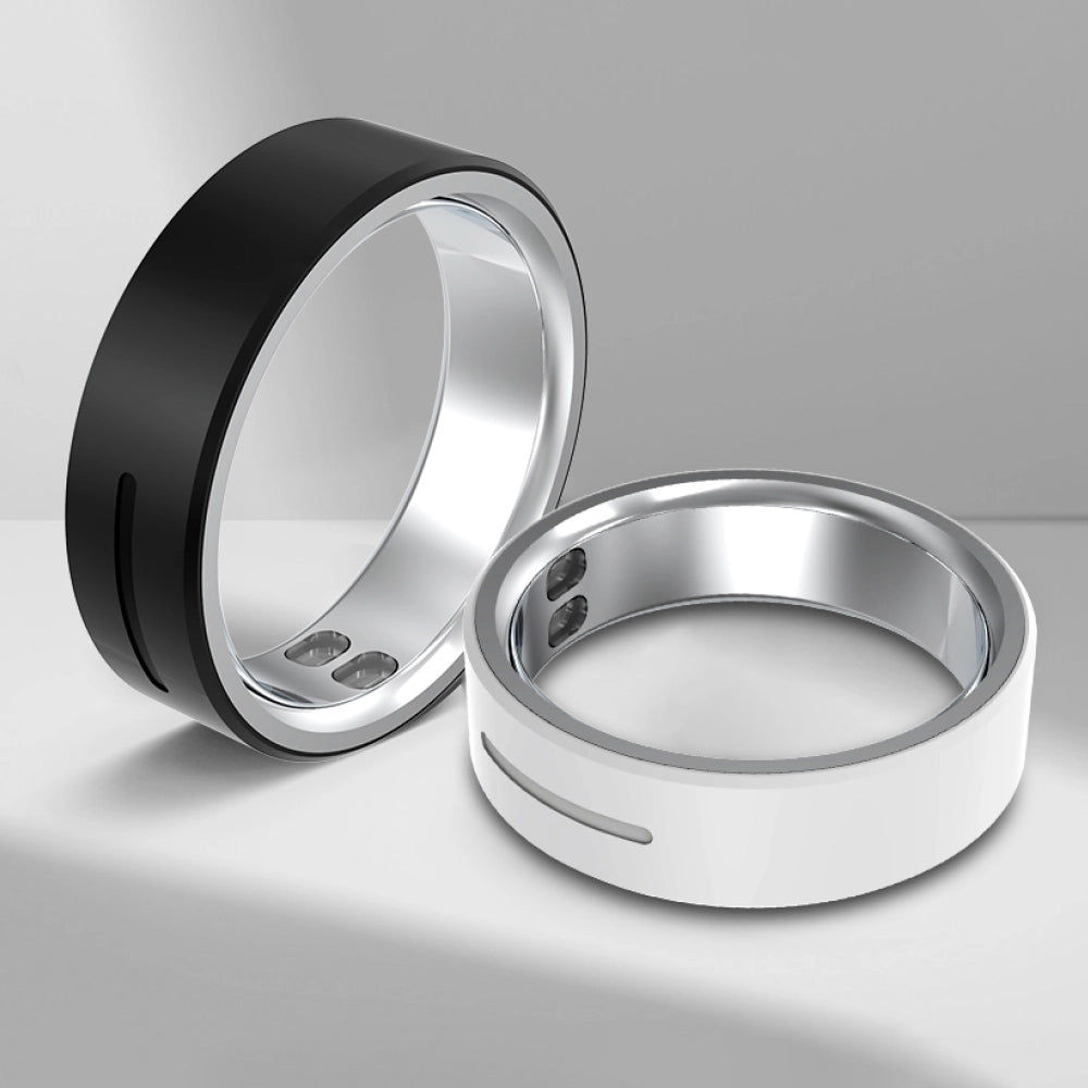 MAXCOM mRing MR200 Bianco in Ceramica – Smart Ring per Salute, Sonno e Fitness Quotidiano