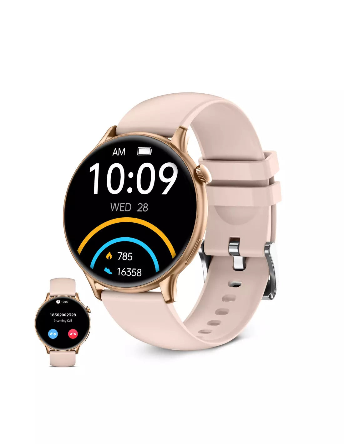 KSIX Core 2 Rosa – Smartwatch AMOLED 1,43" con Chiamate Bluetooth, Assistente Vocale e IP67