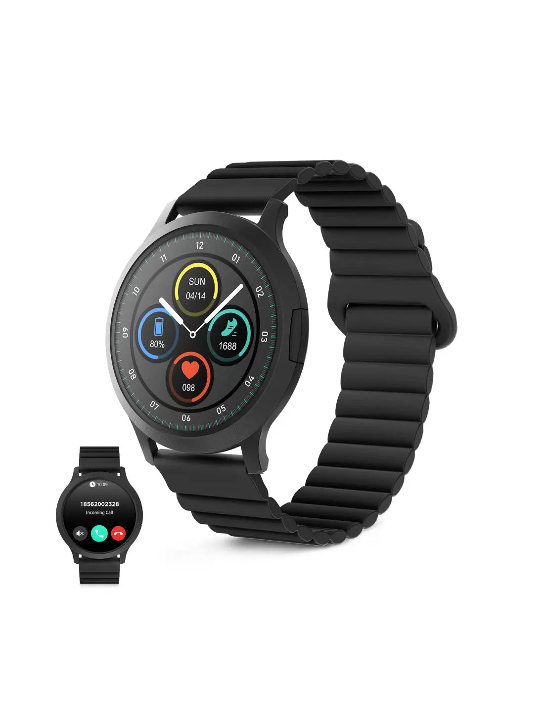 KSIX Core 3 Nero – Smartwatch AMOLED 1,32" con Chiamate Bluetooth, IP67 e Cinturino Magnetico