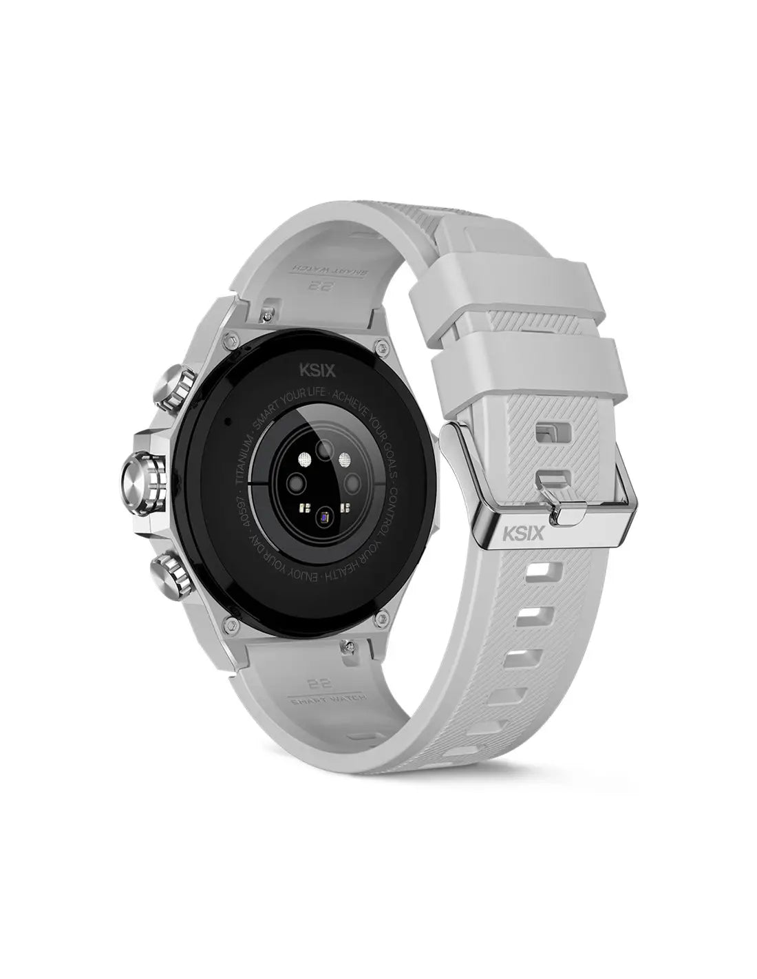 KSIX Titanium Silver – Smartwatch AMOLED 1,43" con 2 Cinturini, Chiamate Bluetooth e IP67