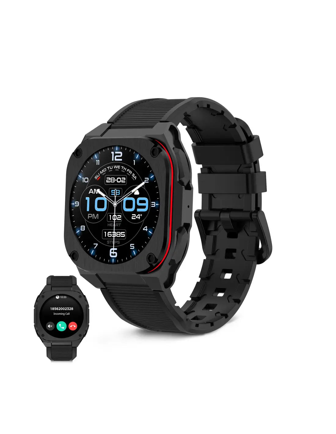 KSIX Zenthium Nero – Smartwatch AMOLED 1,32" con Chiamate Bluetooth, IP68 e Autonomia fino a 7 Giorni