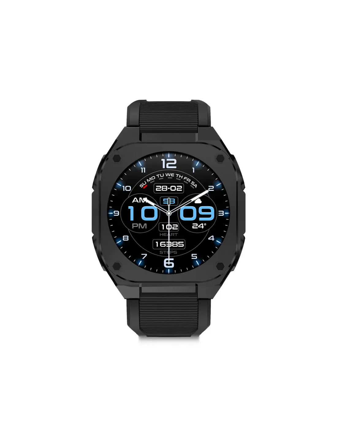 KSIX Zenthium Nero – Smartwatch AMOLED 1,32" con Chiamate Bluetooth, IP68 e Autonomia fino a 7 Giorni