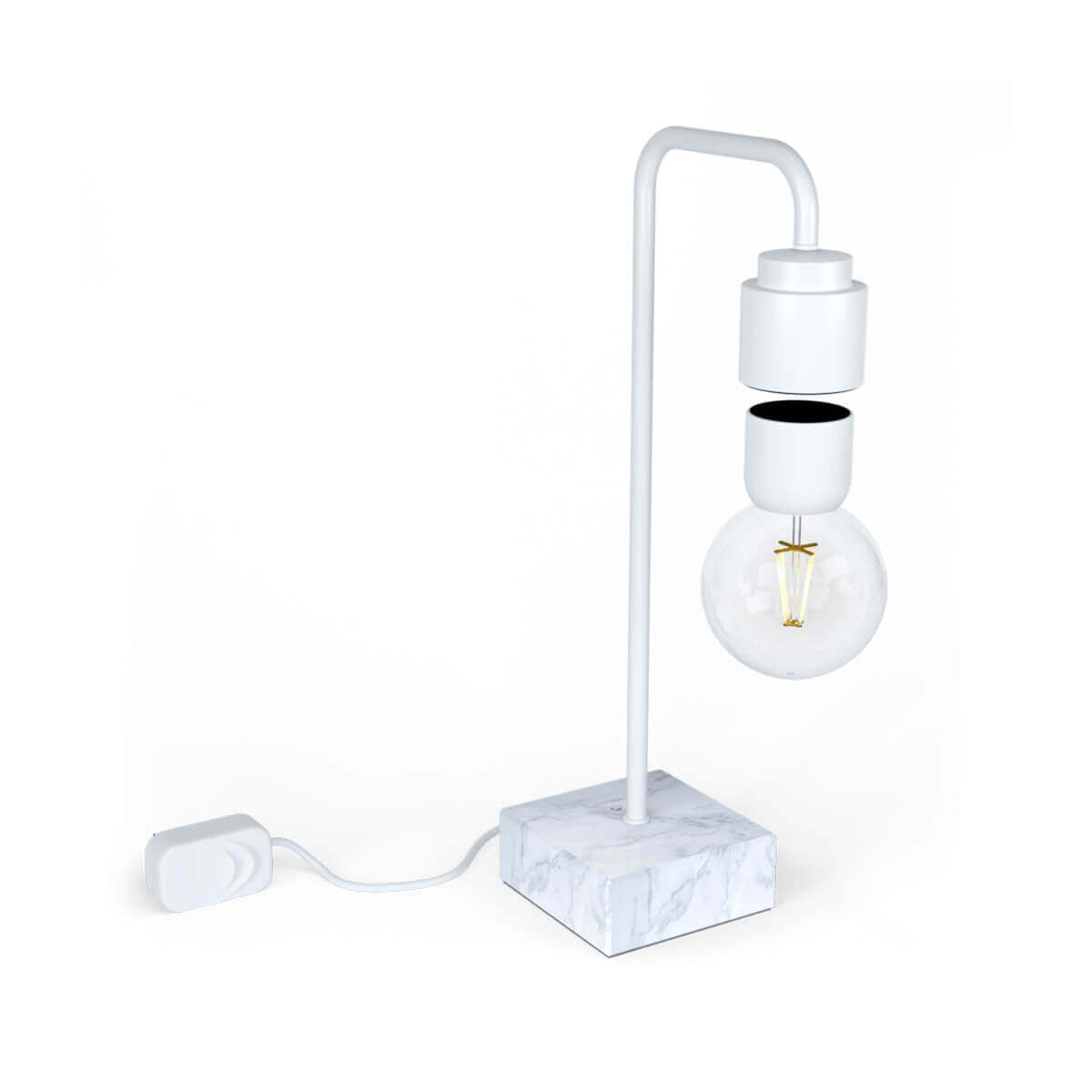 Levia lampada LED a levitazione marmo white